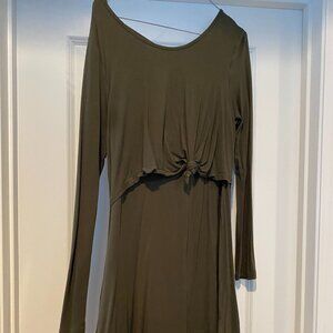 Latched Mama Nursing Tunic, Green Size M